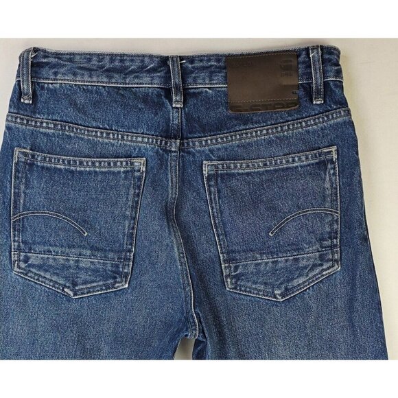 G Star Raw Size 30x34 Mens Triple A Regular Straight Button Fly Blue Denim Jeans - Picture 9 of 12